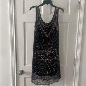 Angie Black Dress with Silver Accents